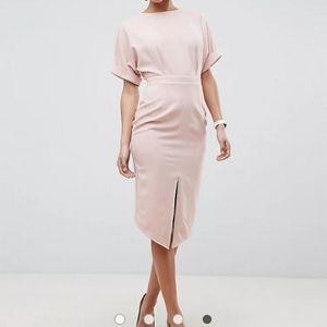 Pale Pink Midi Dress